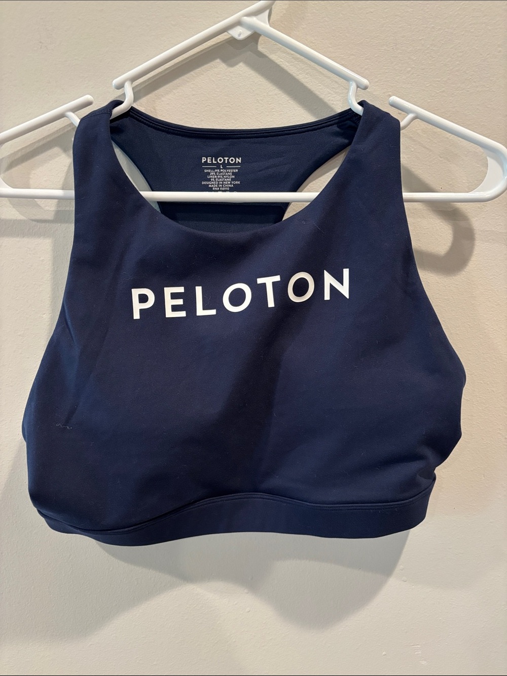 Peloton Cadent Navy High-Neck Logo Sports Bra